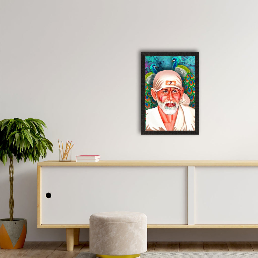 Sai Baba Satin Matt Texture UV Art Painting Kafalo