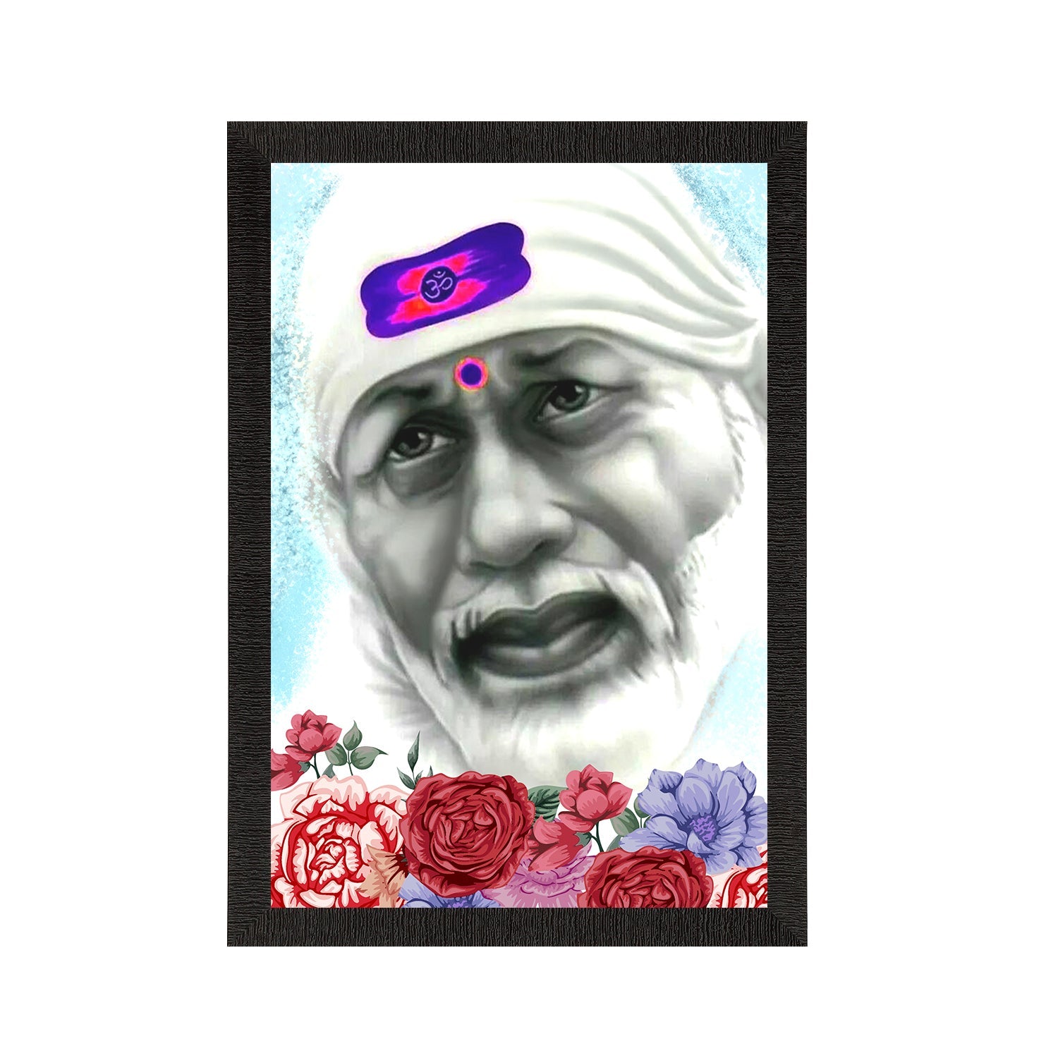 Sai Baba Satin Matt Texture UV Art Painting Kafalo