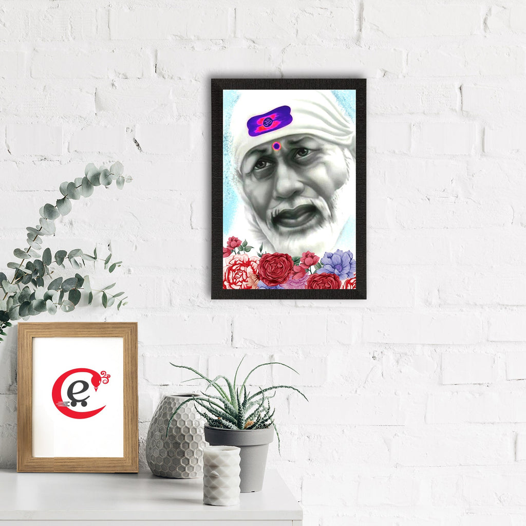 Sai Baba Satin Matt Texture UV Art Painting Kafalo