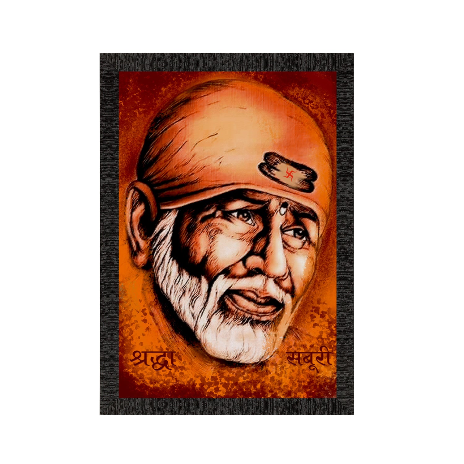 Sai Baba Satin Matt Texture UV Art Painting Kafalo