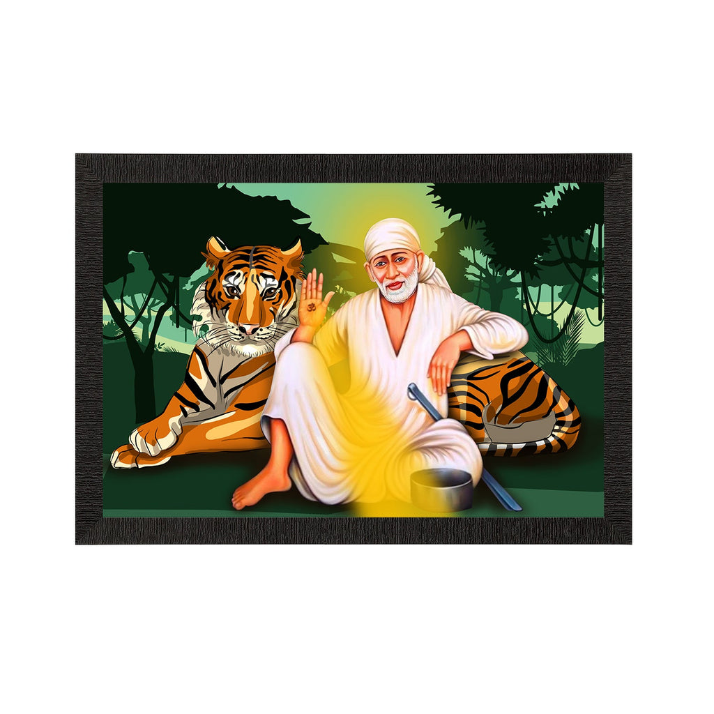 Sai Baba Satin Matt Texture UV Art Painting Kafalo