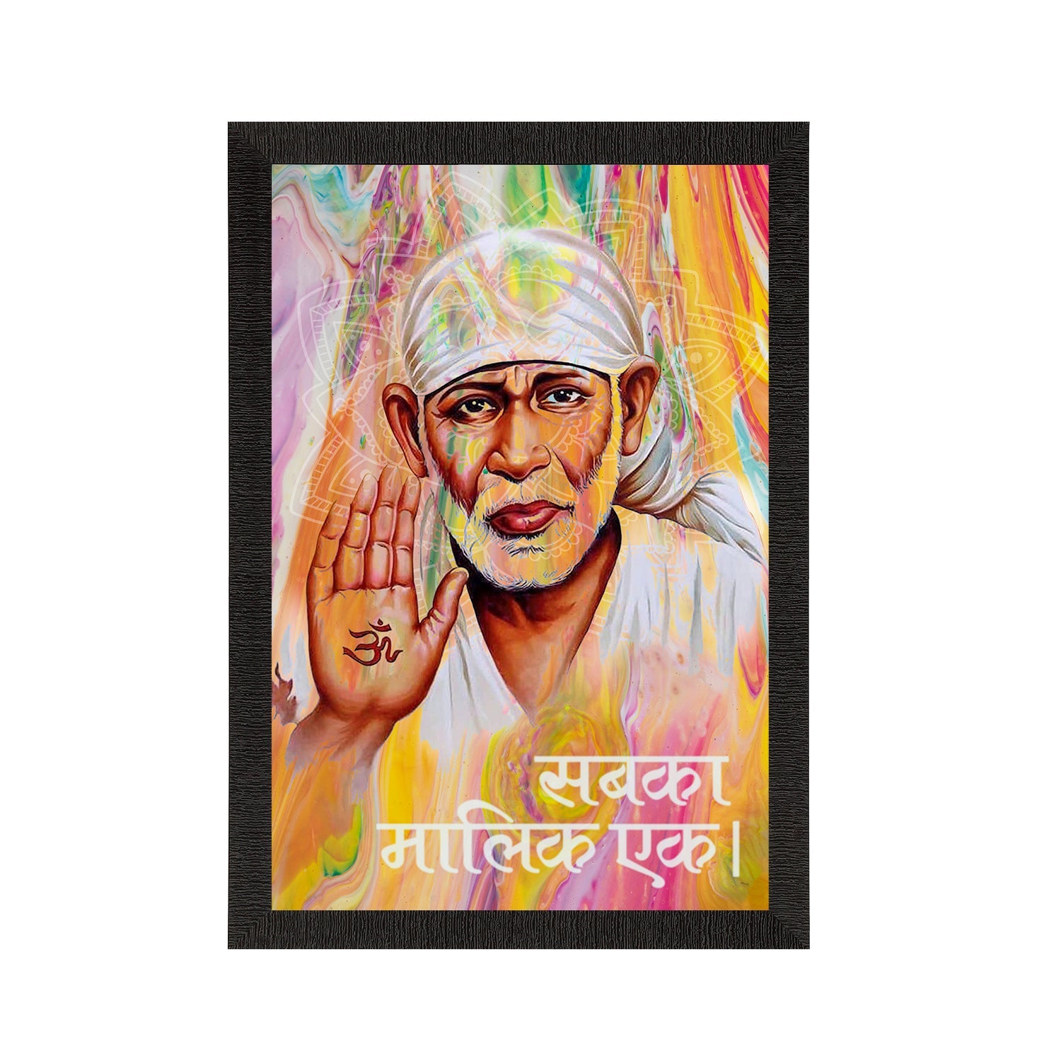Sai Baba Satin Matt Texture UV Art Painting Kafalo