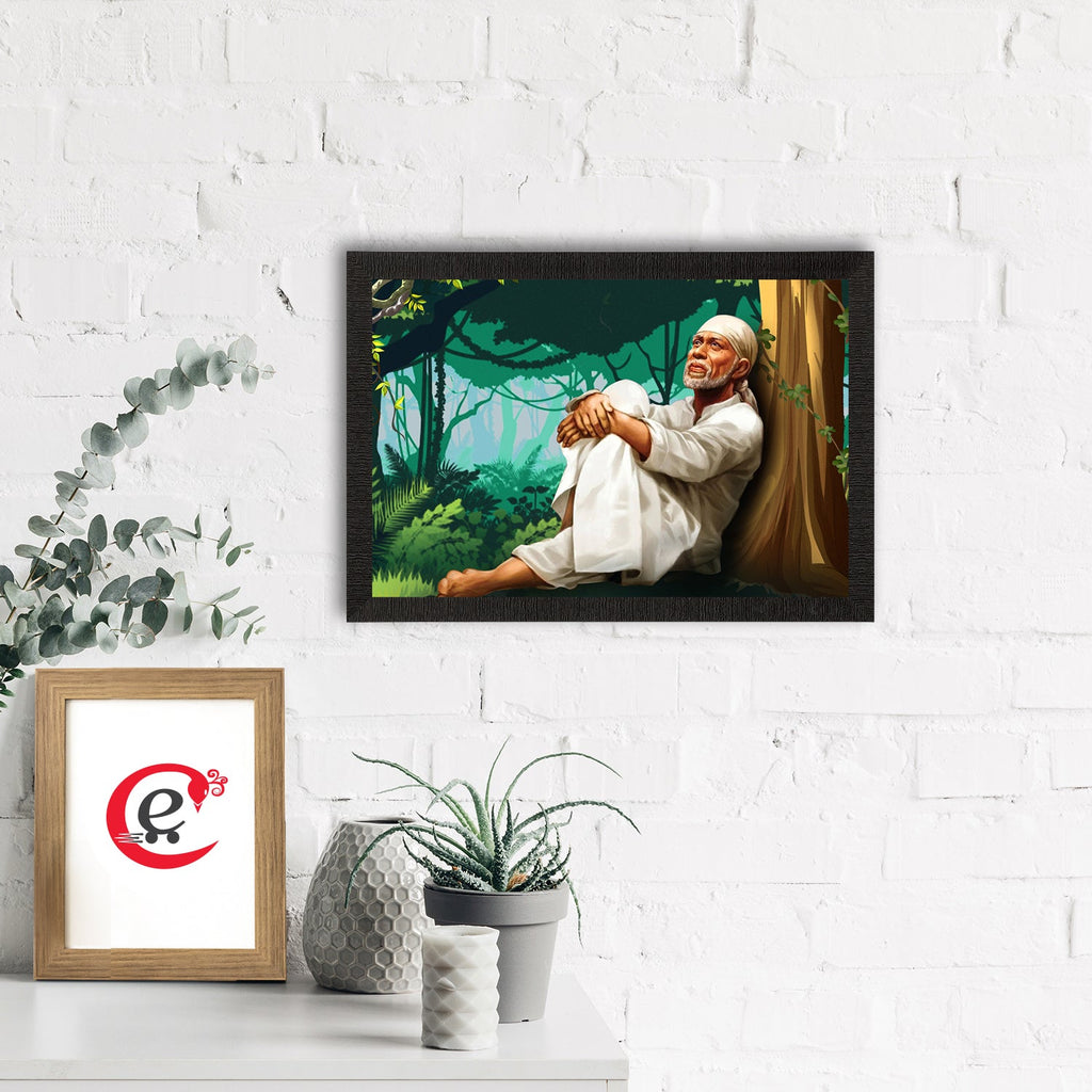 Sai Baba Satin Matt Texture UV Art Painting Kafalo