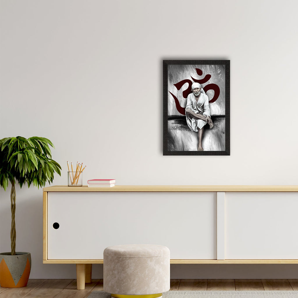 Sai Baba Satin Matt Texture UV Art Painting Kafalo