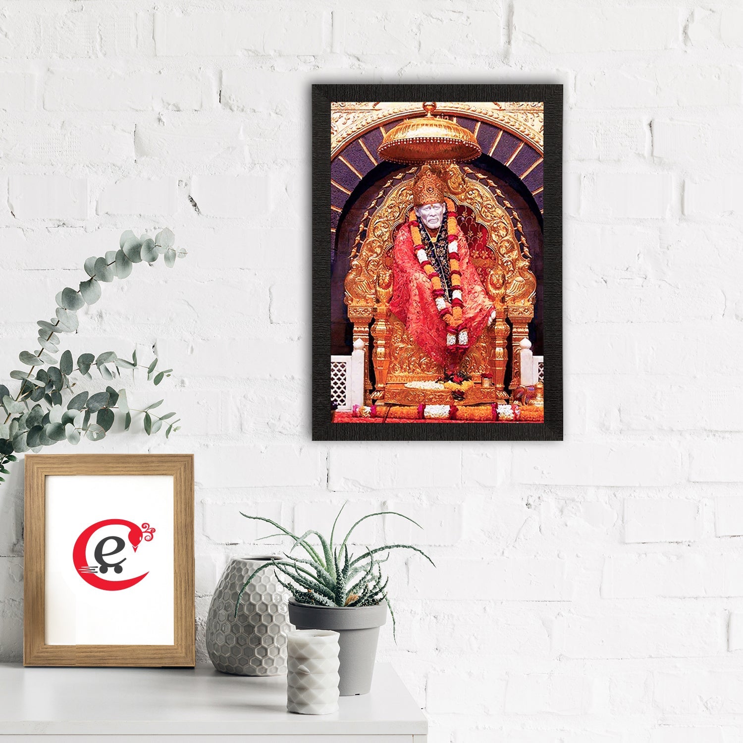 Shirdi Sai Baba Satin Matt Texture UV Art Painting Kafalo