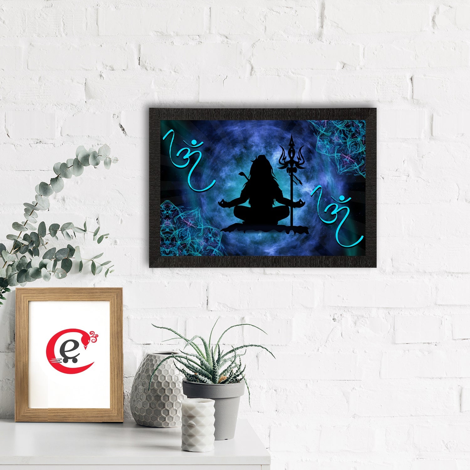 Lord Shiva Satin Matt Texture UV Art Painting Kafalo
