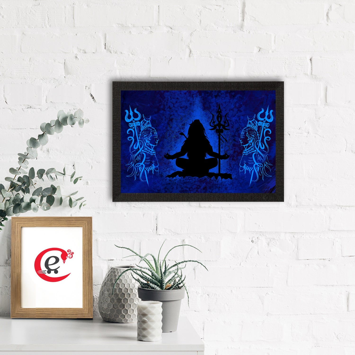 Lord Shiva Satin Matt Texture UV Art Painting Kafalo