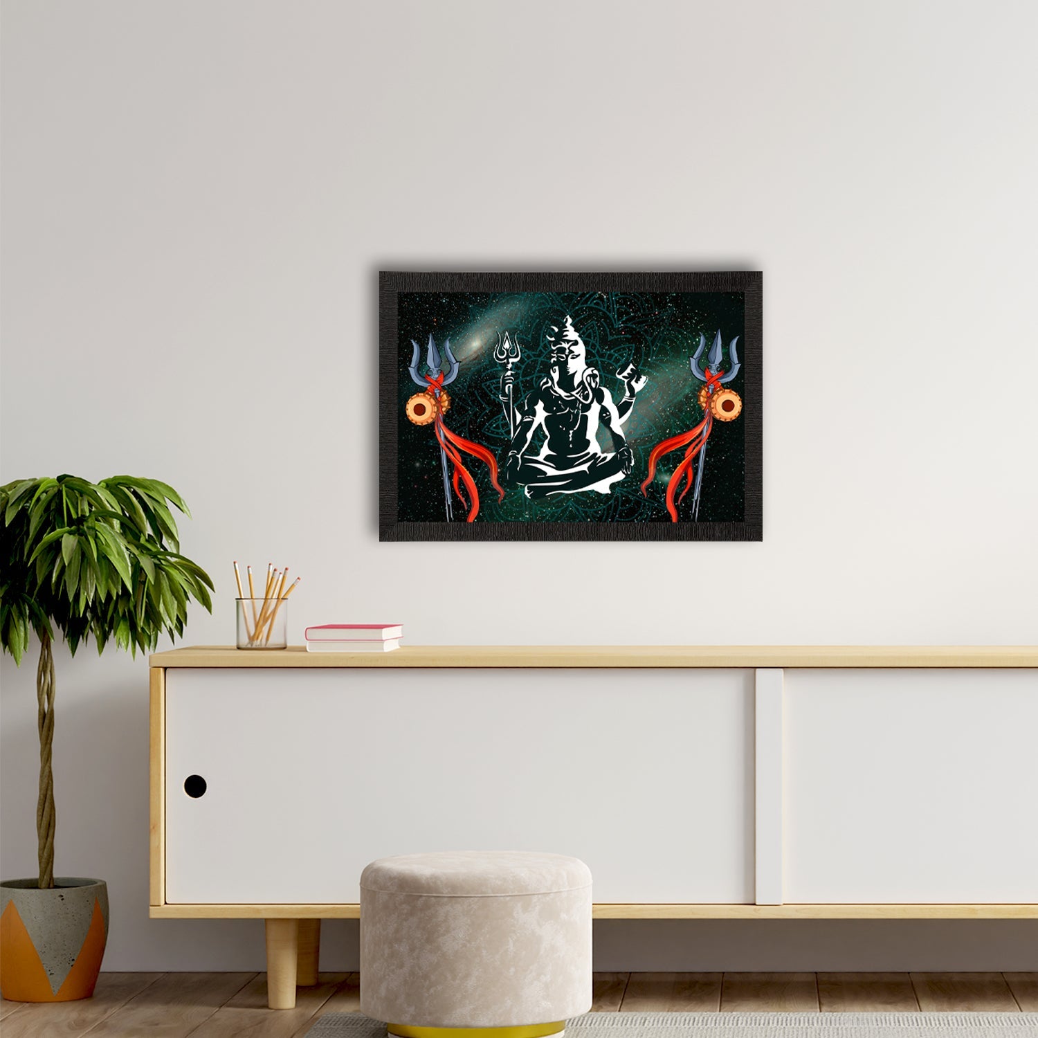 Lord Shiva Satin Matt Texture UV Art Painting Kafalo