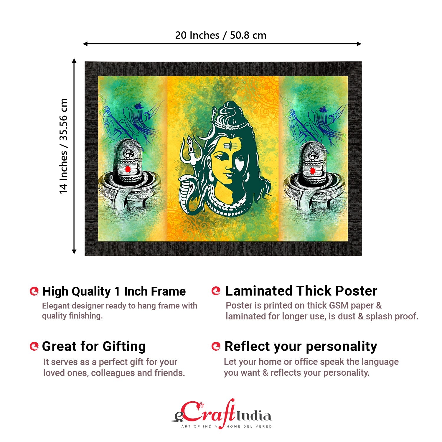 Lord Shiva Satin Matt Texture UV Art Painting Kafalo