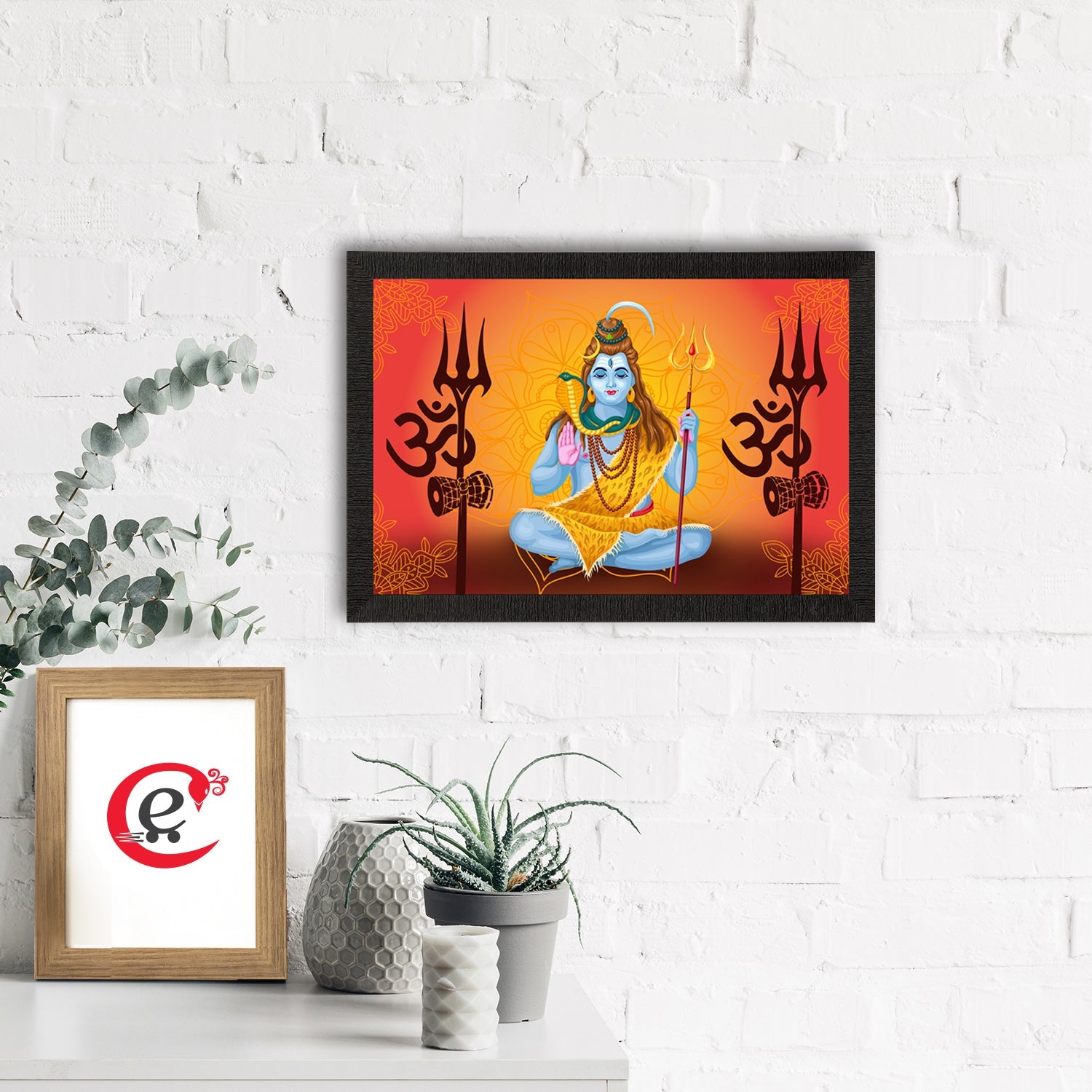 Lord Shiva Satin Matt Texture UV Art Painting Kafalo