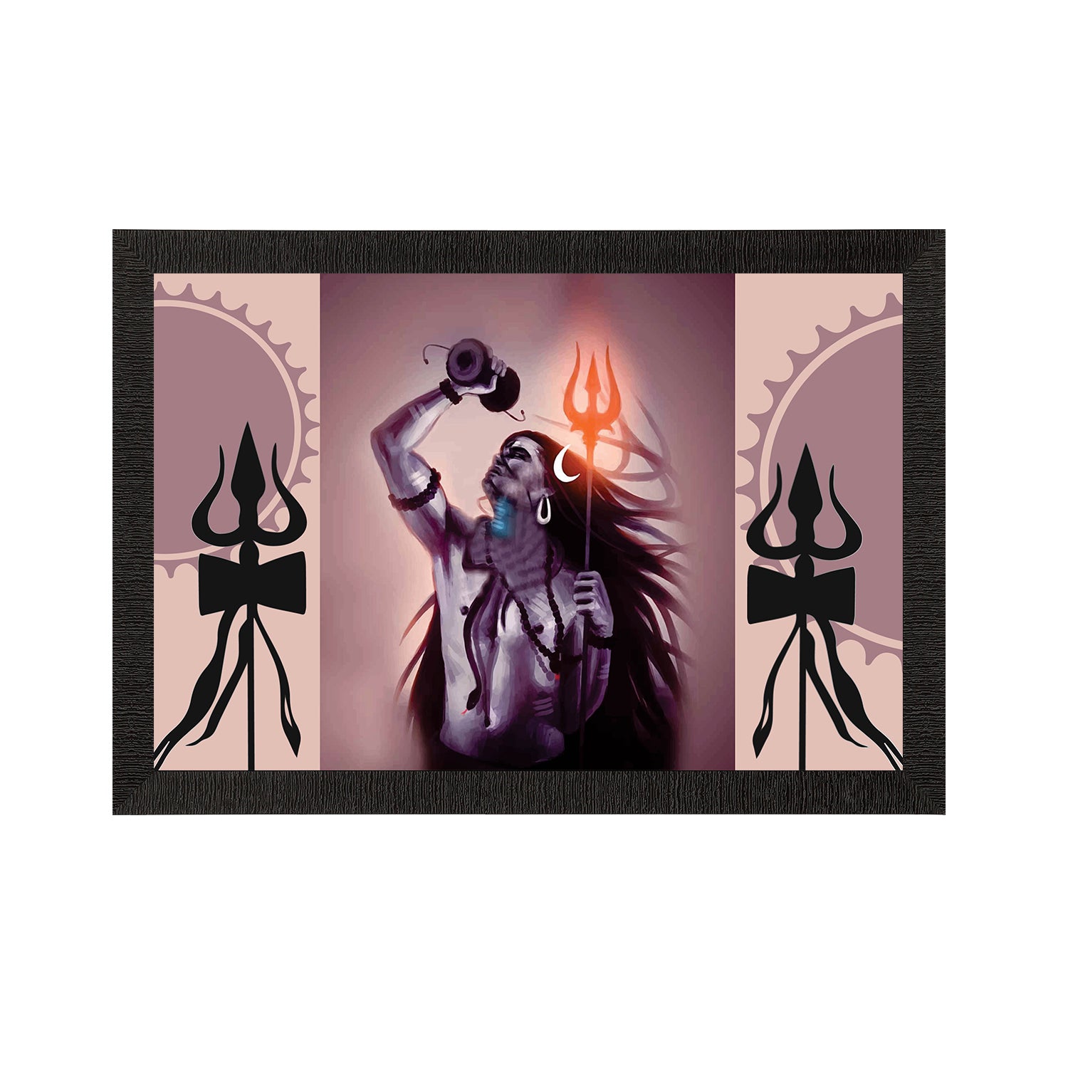 Lord Shiva Satin Matt Texture UV Art Painting Kafalo