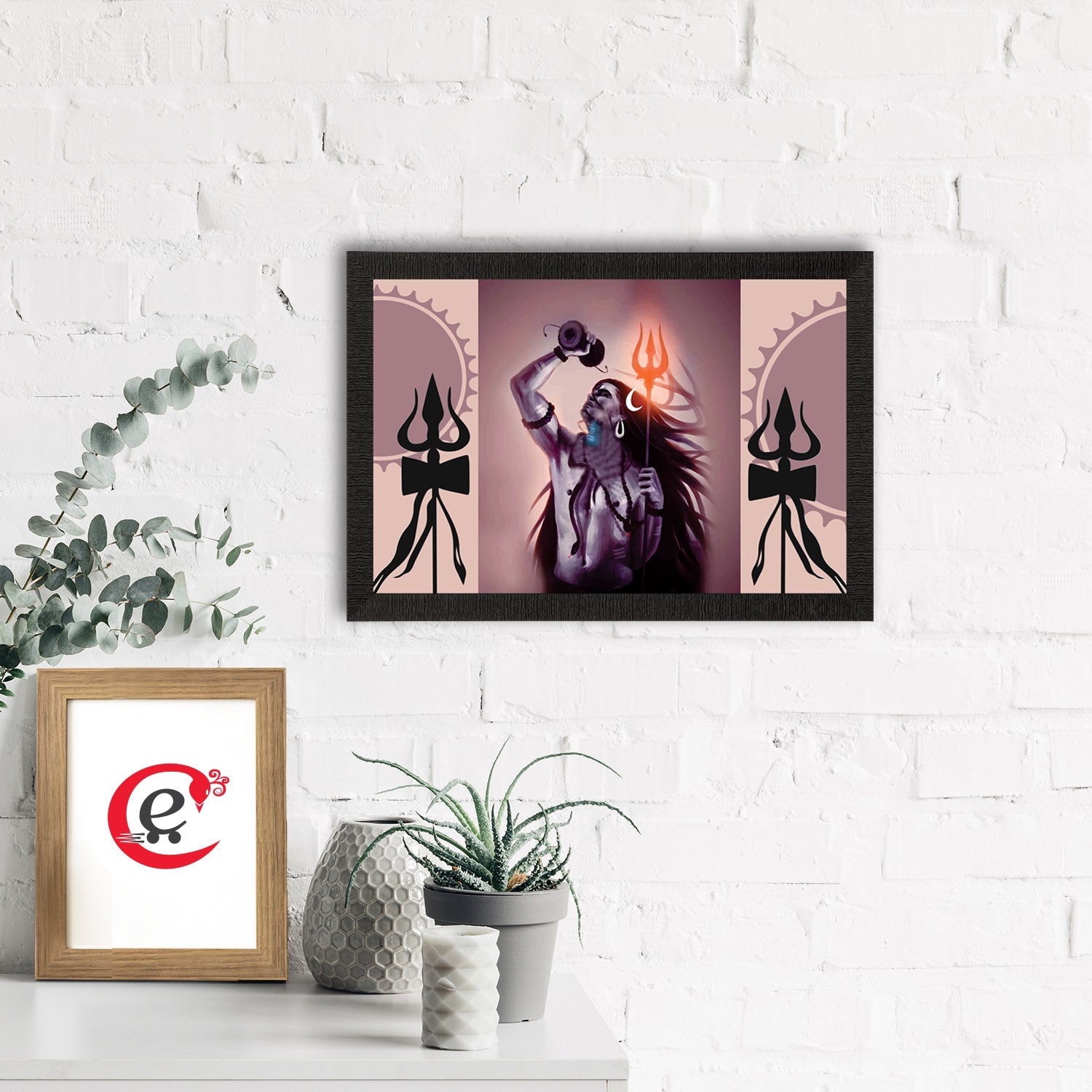 Lord Shiva Satin Matt Texture UV Art Painting Kafalo
