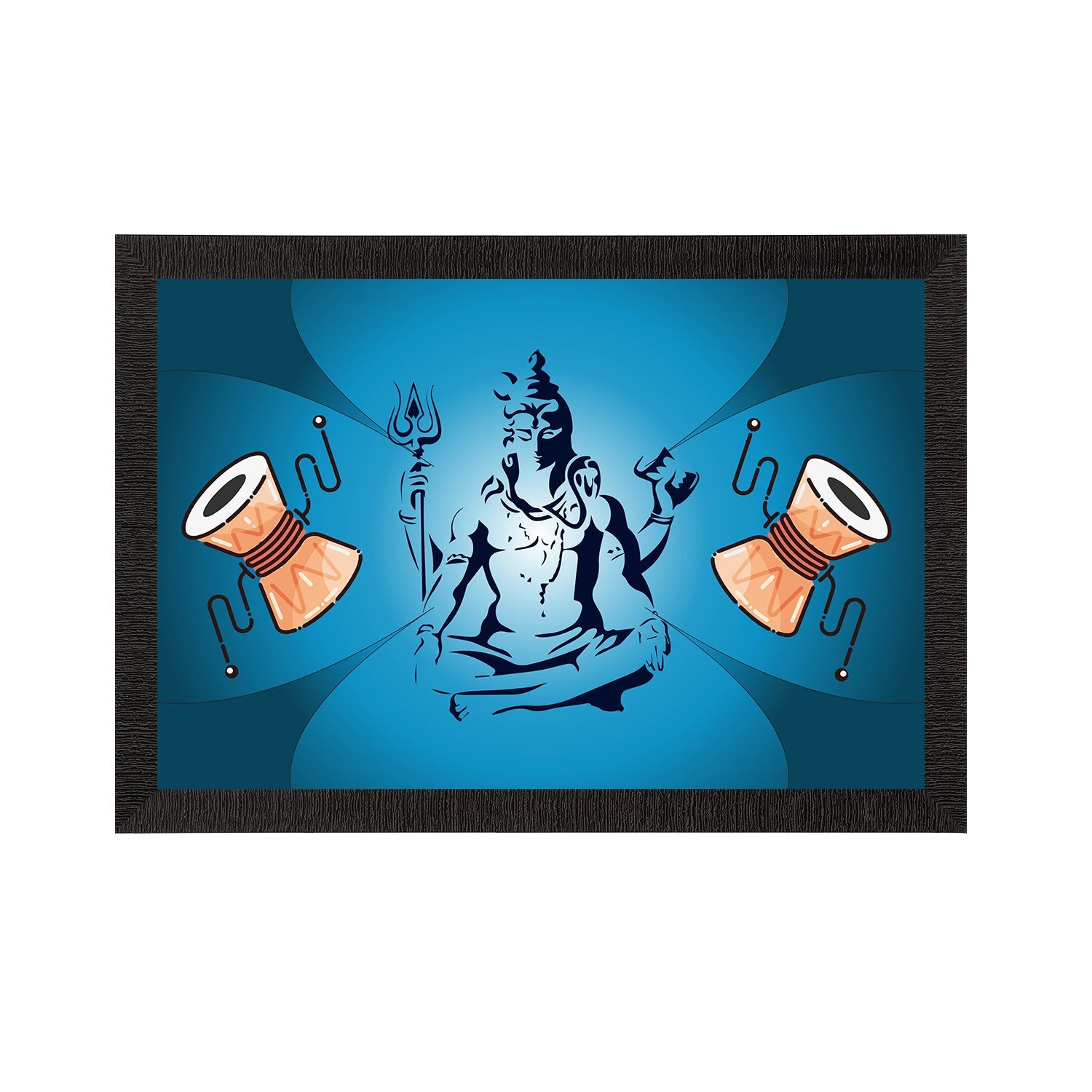Lord Shiva Satin Matt Texture UV Art Painting Kafalo