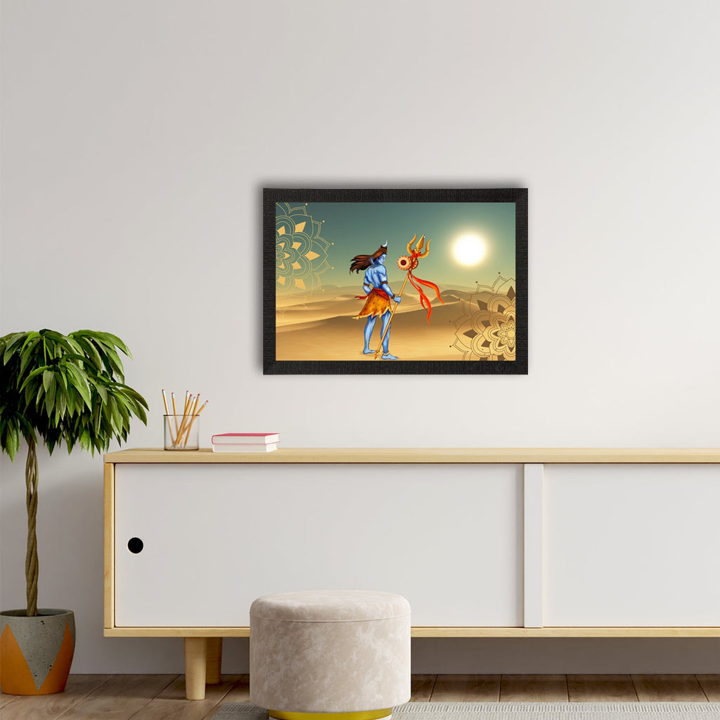 Lord Shiva Satin Matt Texture UV Art Painting Kafalo