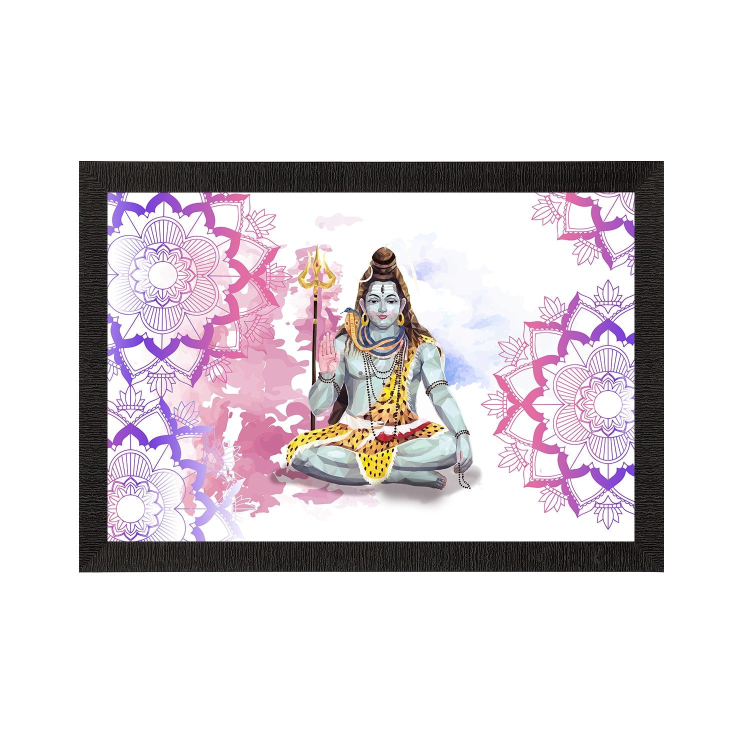 Lord Shiva Painting Digital Printed Religious Wall Art Kafalo