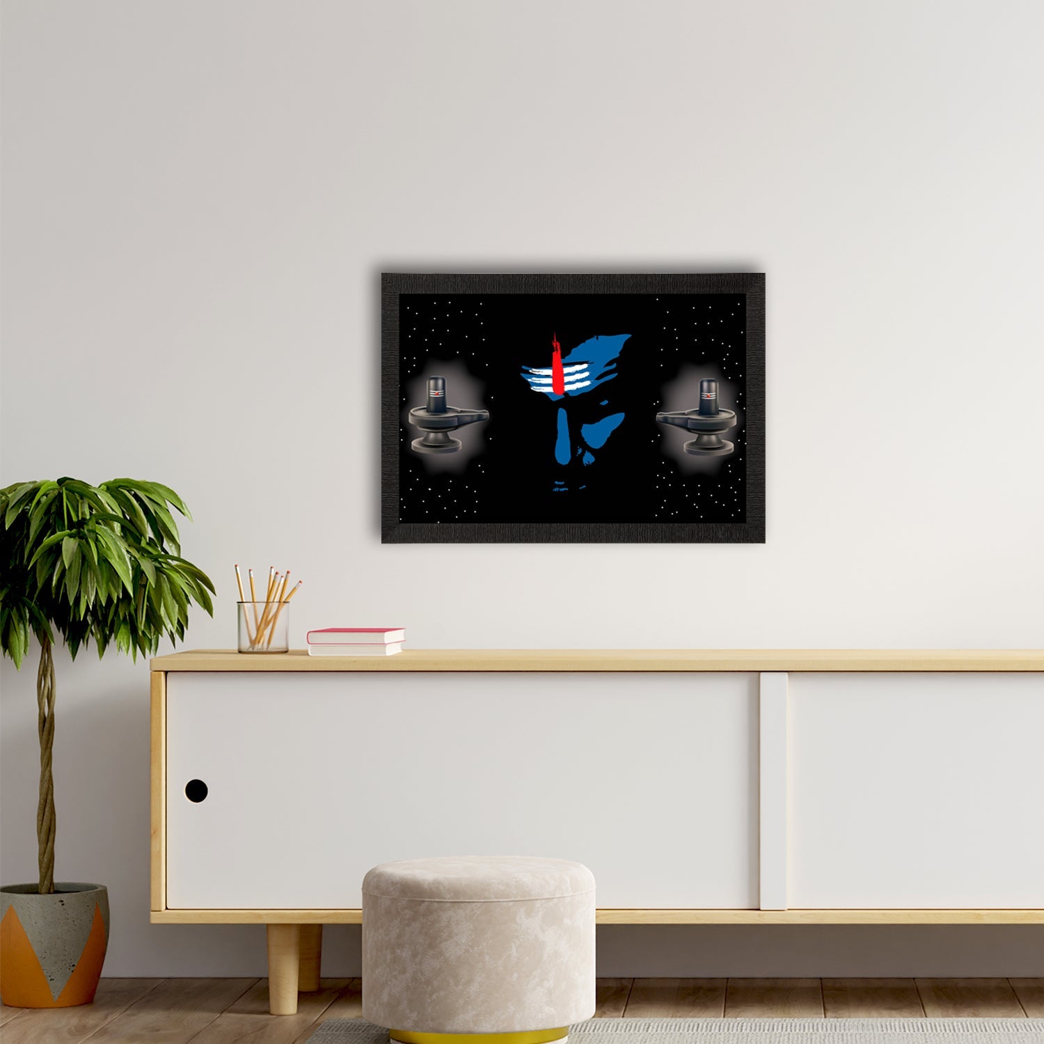 Lord Shiva Satin Matt Texture UV Art Painting Kafalo