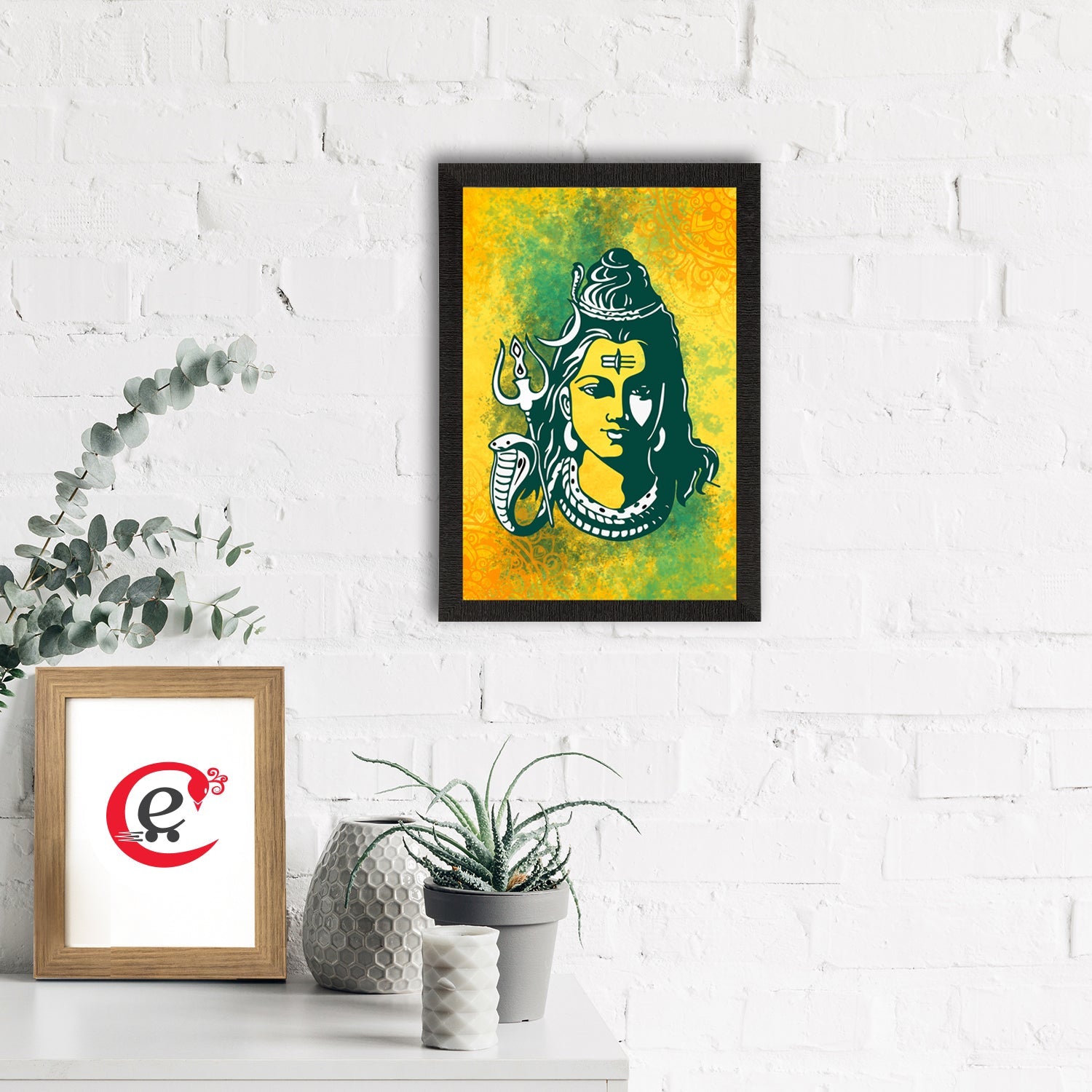 Lord Shiva Painting Digital Printed Religious Wall Art Kafalo