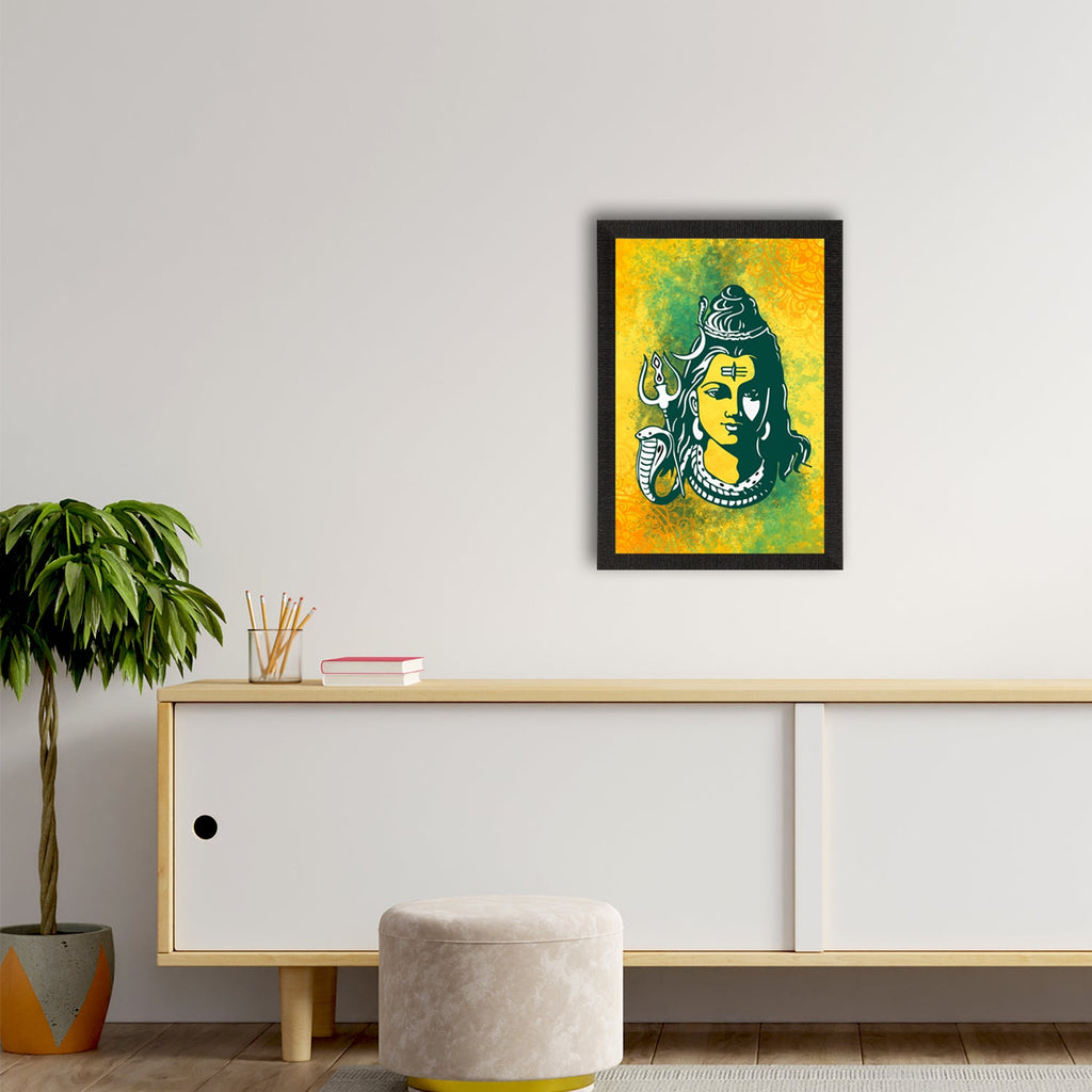 Lord Shiva Painting Digital Printed Religious Wall Art Kafalo