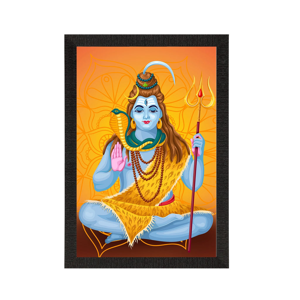 Lord Shiva Painting Digital Printed Religious Wall Art Kafalo