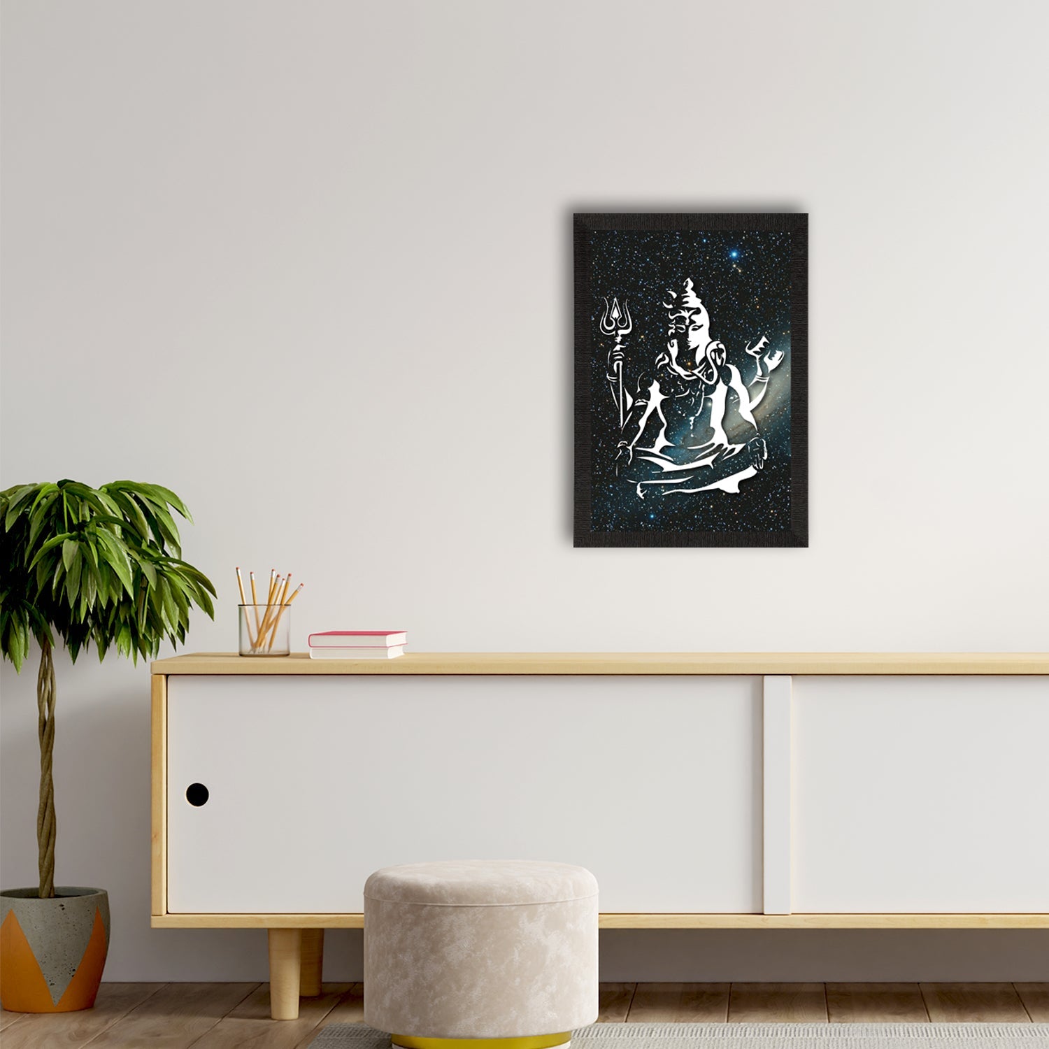Lord Shiva Painting Digital Printed Religious Wall Art Kafalo