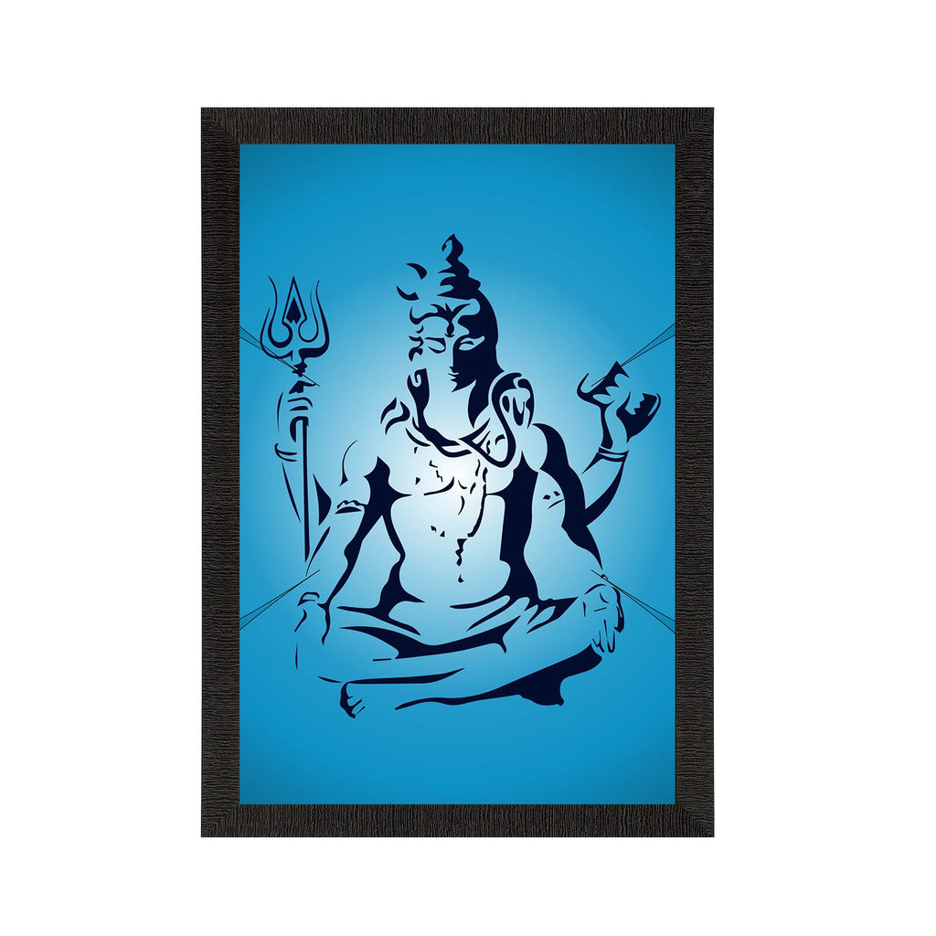Lord Shiva Painting Digital Printed Religious Wall Art Kafalo