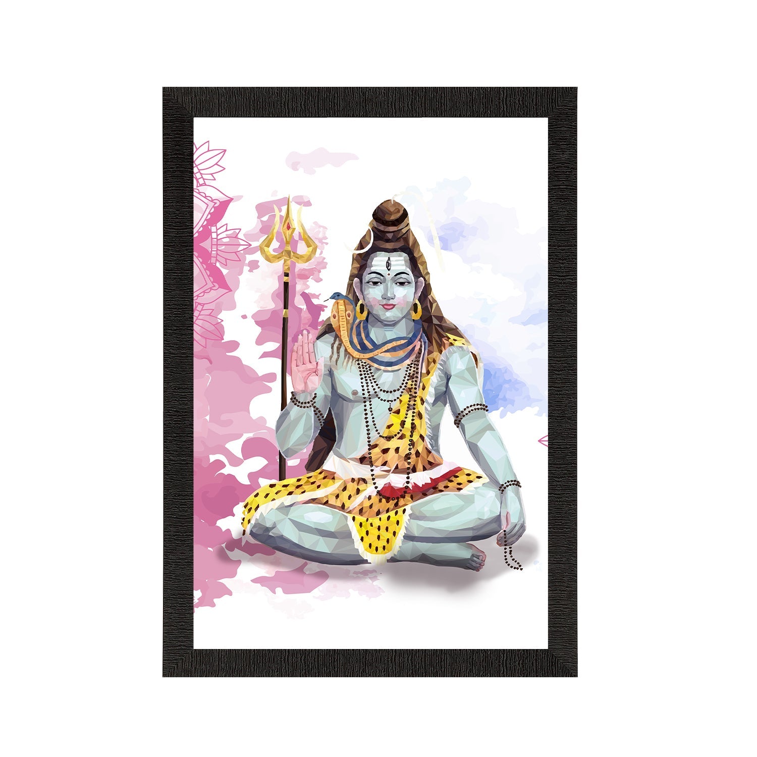 Lord Shiva Painting Digital Printed Religious Wall Art Kafalo