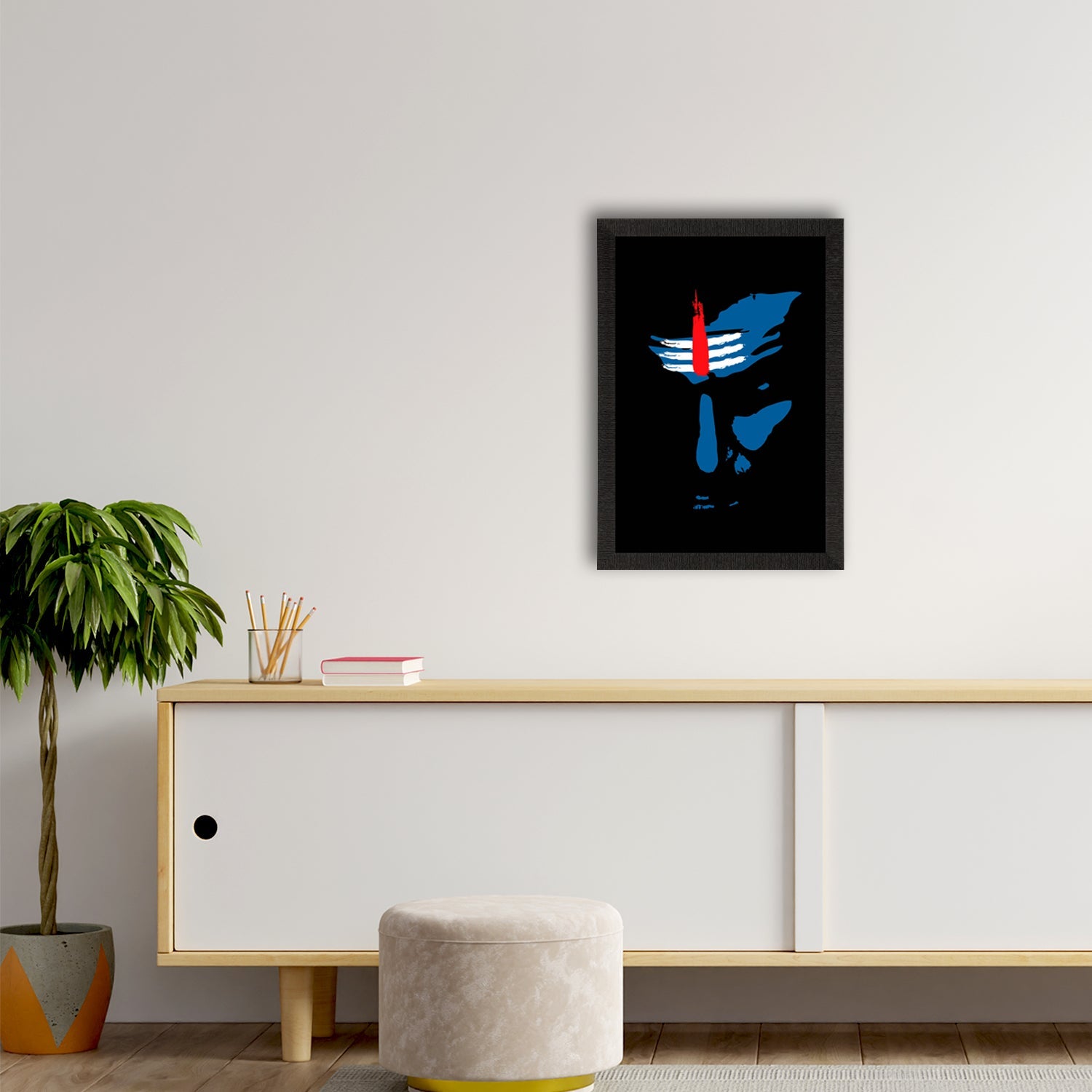 Lord Shiva Painting Digital Printed Religious Wall Art Kafalo