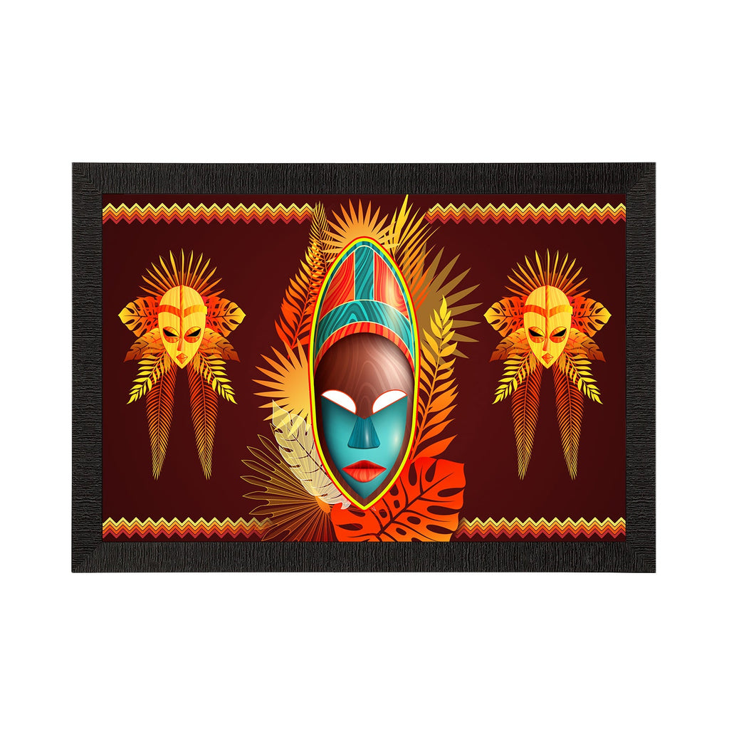 Tribal Theme Satin Matt Texture UV Art Painting Kafalo