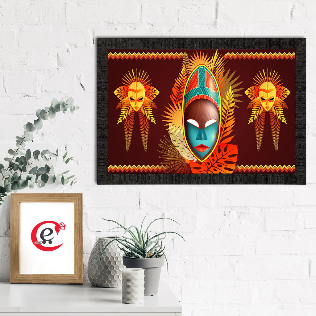 Tribal Theme Satin Matt Texture UV Art Painting Kafalo
