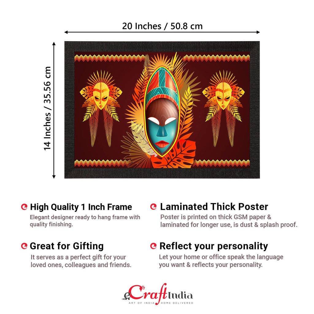 Tribal Theme Satin Matt Texture UV Art Painting Kafalo