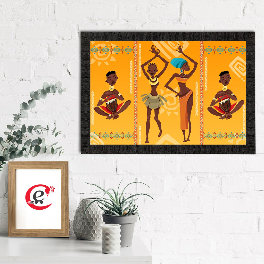 Tribal Theme Satin Matt Texture UV Art Painting Kafalo