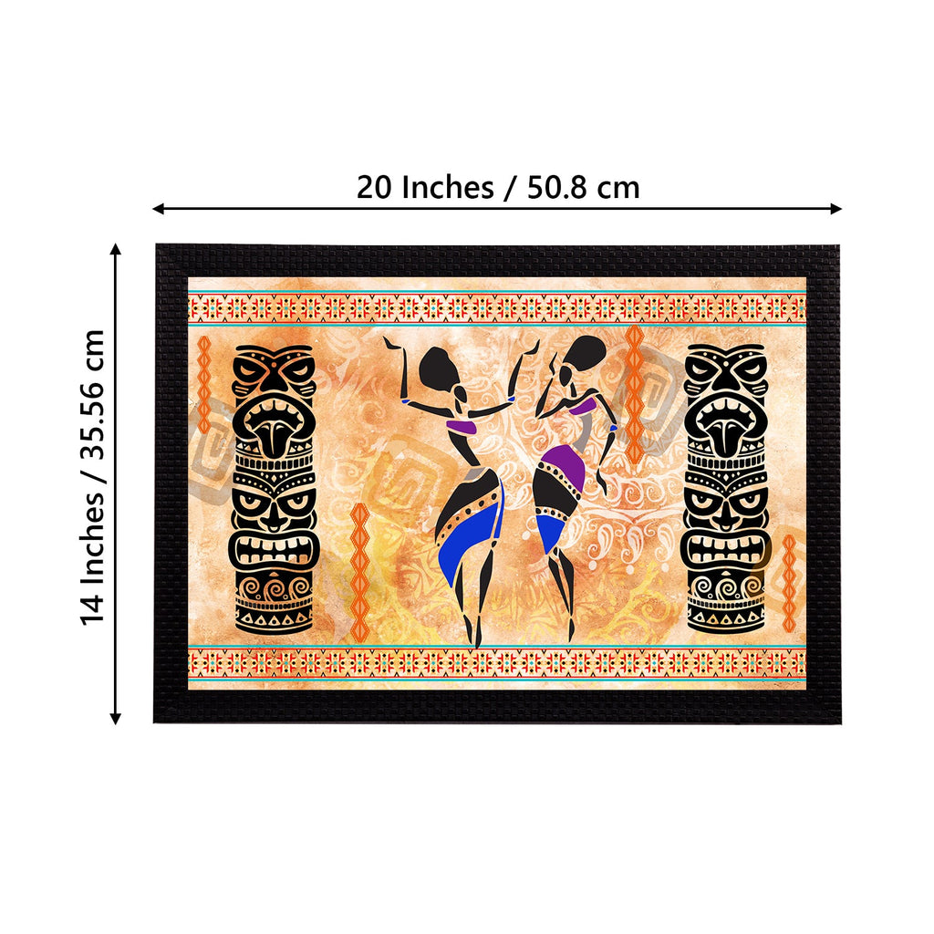 Tribal Theme Satin Matt Texture UV Art Painting Kafalo