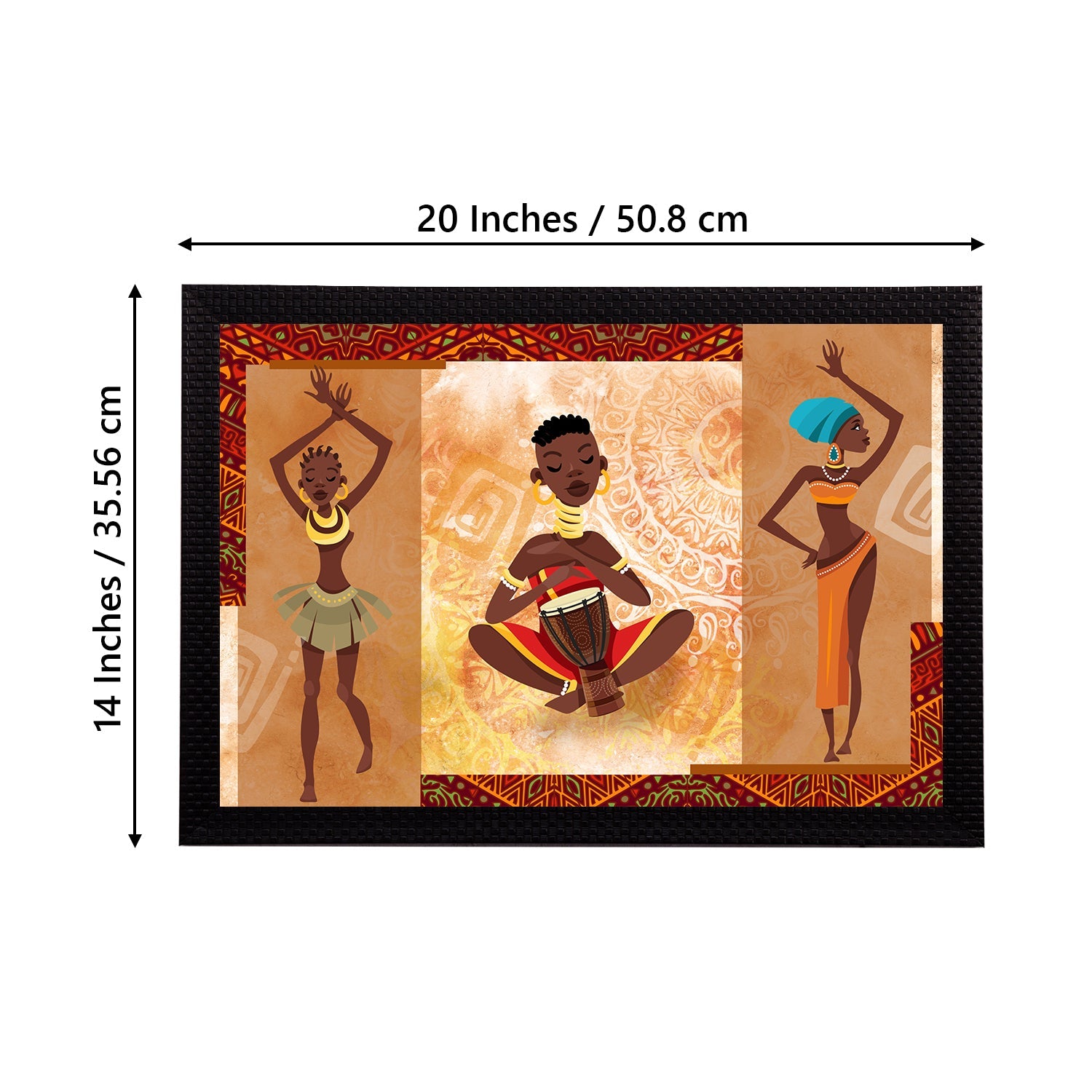 Tribal Theme Satin Matt Texture UV Art Painting Kafalo