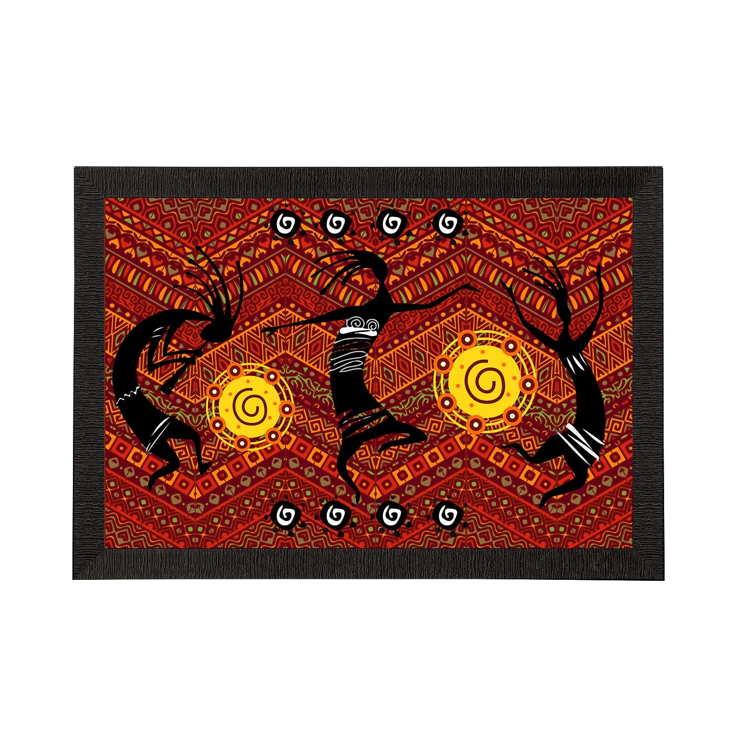 Tribal Theme Satin Matt Texture UV Art Painting Kafalo