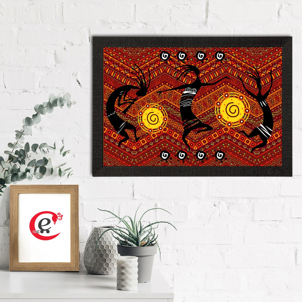 Tribal Theme Satin Matt Texture UV Art Painting Kafalo