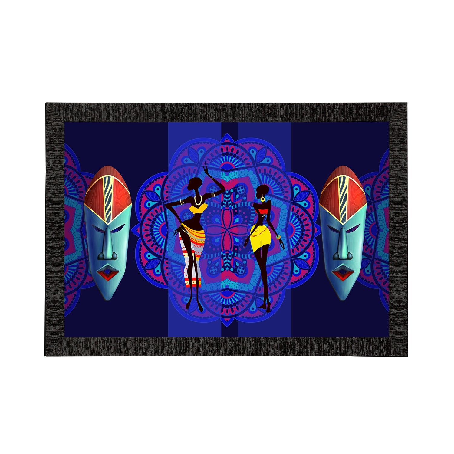 Tribal Theme Satin Matt Texture UV Art Painting Kafalo