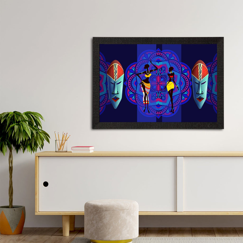 Tribal Theme Satin Matt Texture UV Art Painting Kafalo
