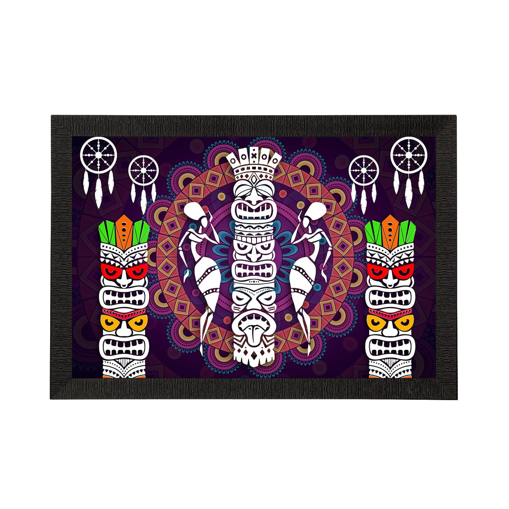 Tribal Theme Satin Matt Texture UV Art Painting Kafalo