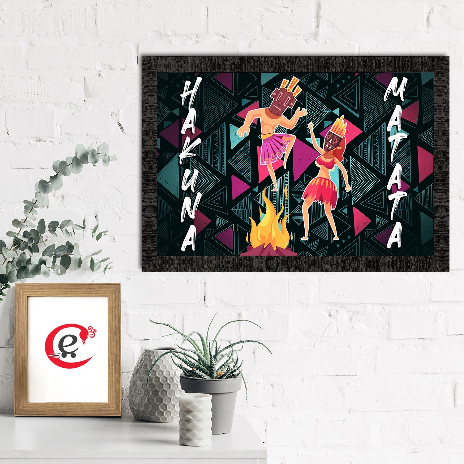 Tribal Theme Satin Matt Texture UV Art Painting Kafalo