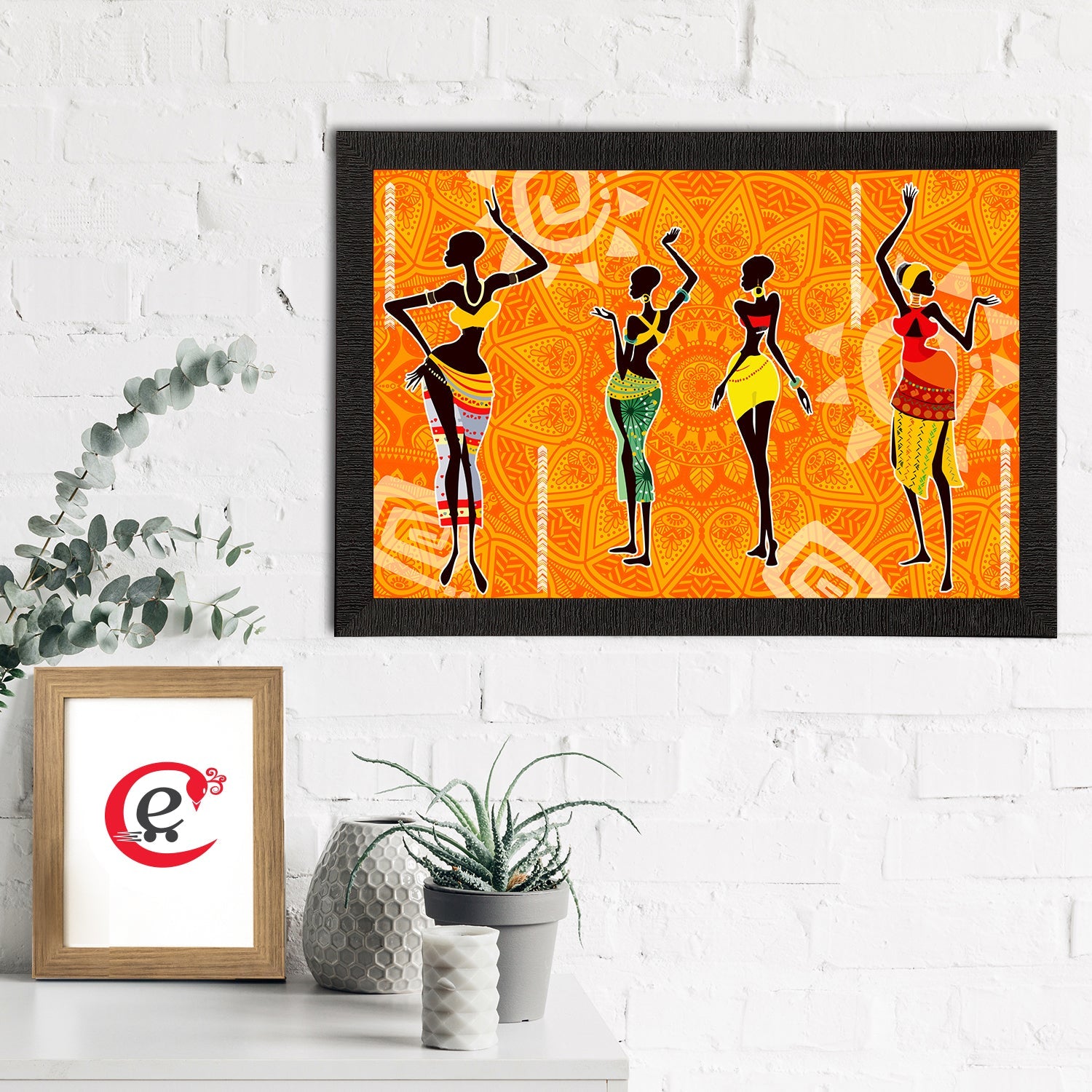 Tribal Theme Satin Matt Texture UV Art Painting Kafalo