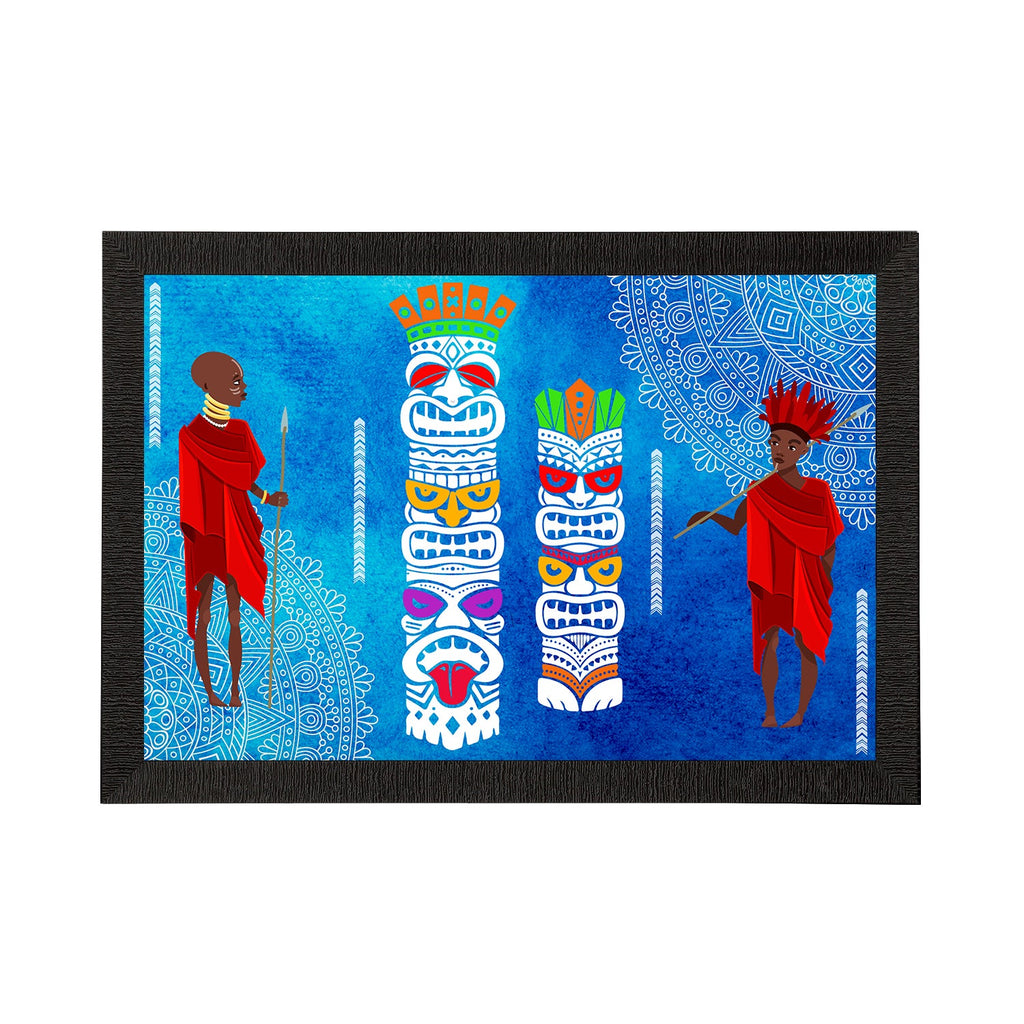 Tribal Theme Satin Matt Texture UV Art Painting Kafalo