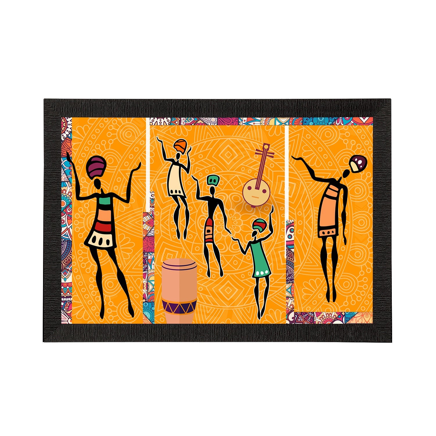 Tribal Theme Satin Matt Texture UV Art Painting Kafalo