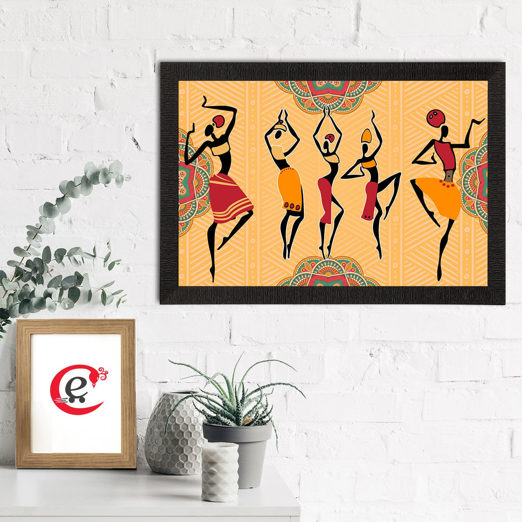 Tribal Theme Satin Matt Texture UV Art Painting Kafalo