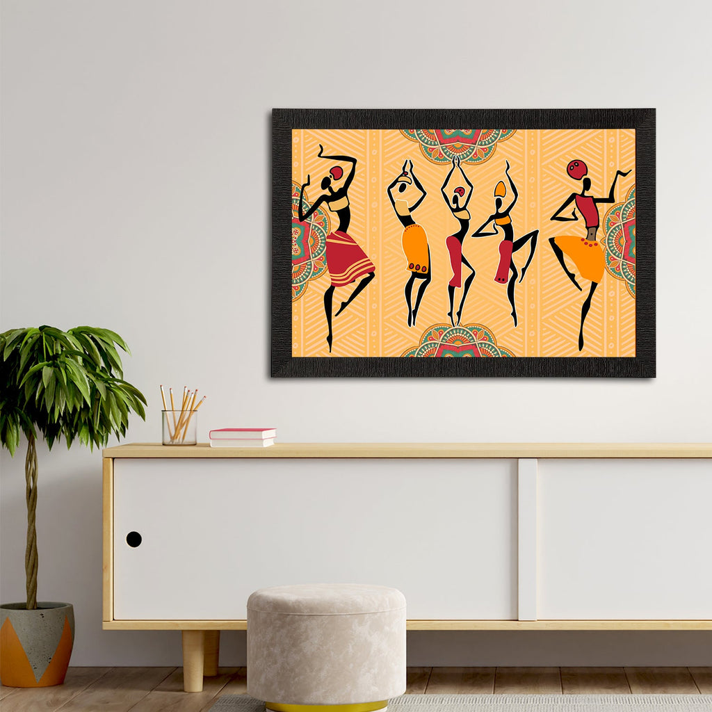 Tribal Theme Satin Matt Texture UV Art Painting Kafalo