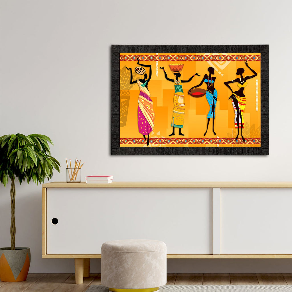 Tribal Theme Satin Matt Texture UV Art Painting Kafalo