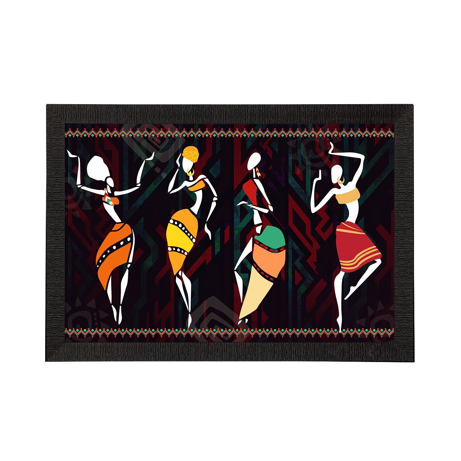 Tribal Theme Satin Matt Texture UV Art Painting Kafalo