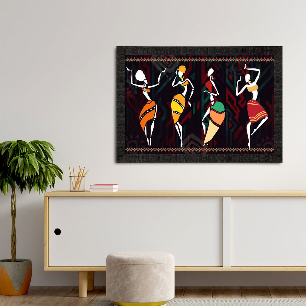 Tribal Theme Satin Matt Texture UV Art Painting Kafalo