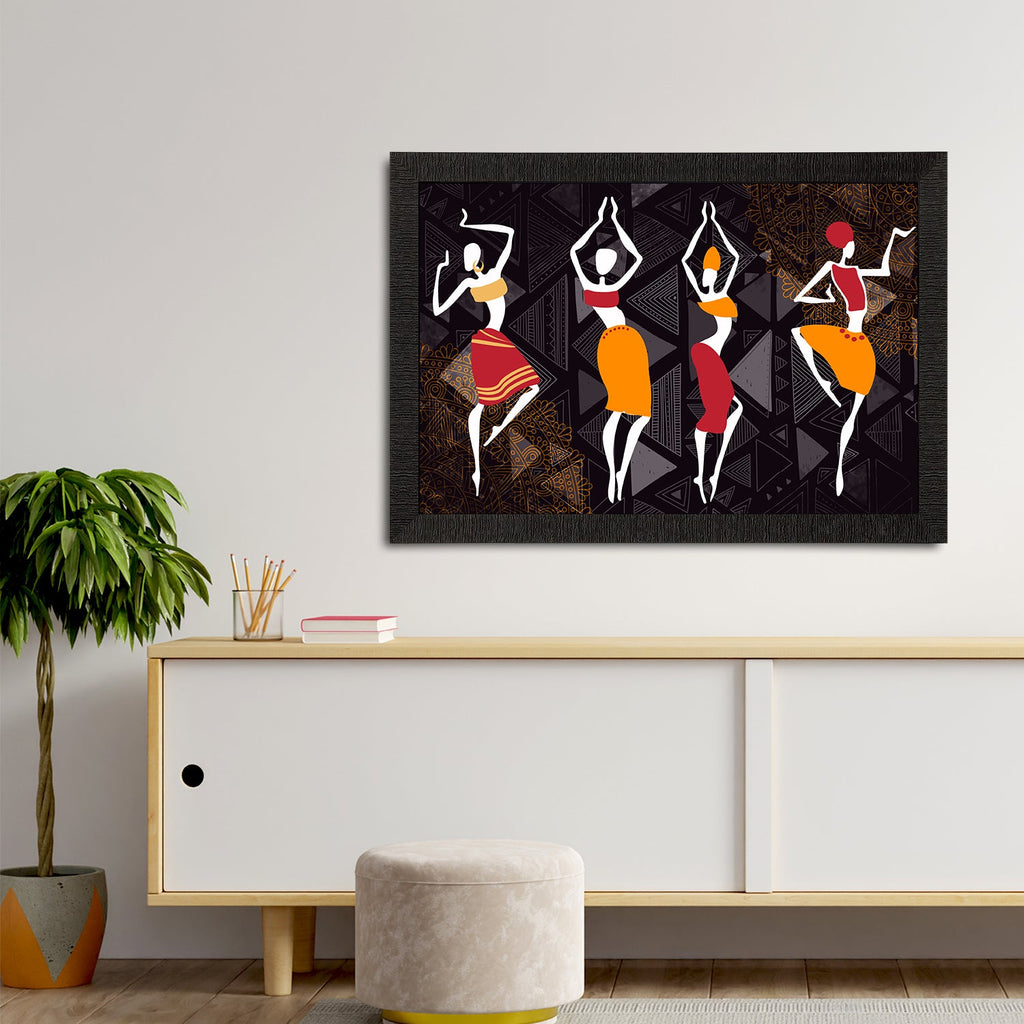Tribal Theme Satin Matt Texture UV Art Painting Kafalo