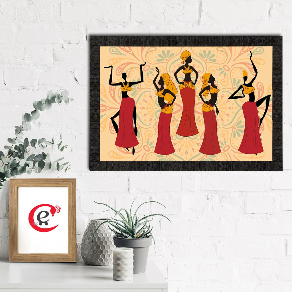 Tribal Theme Satin Matt Texture UV Art Painting Kafalo