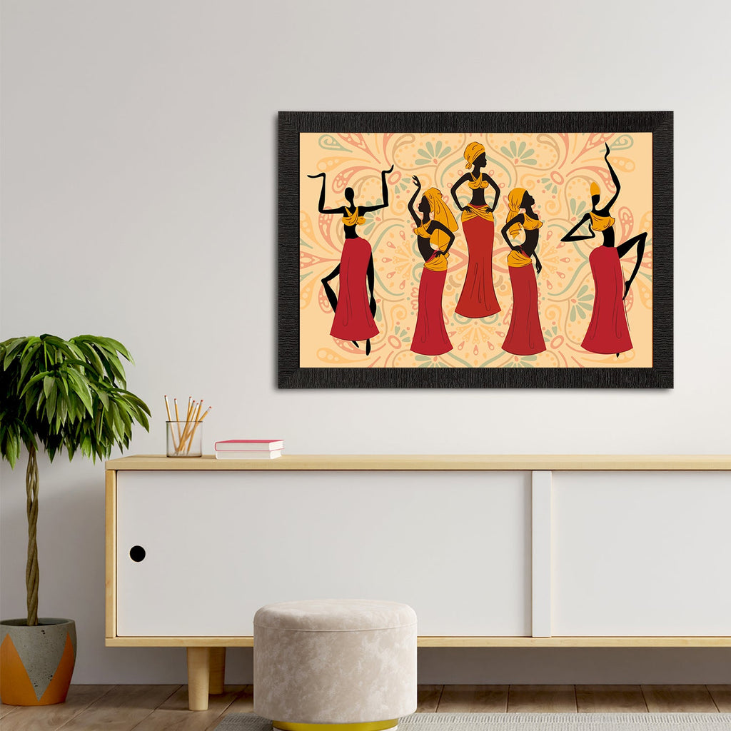Tribal Theme Satin Matt Texture UV Art Painting Kafalo
